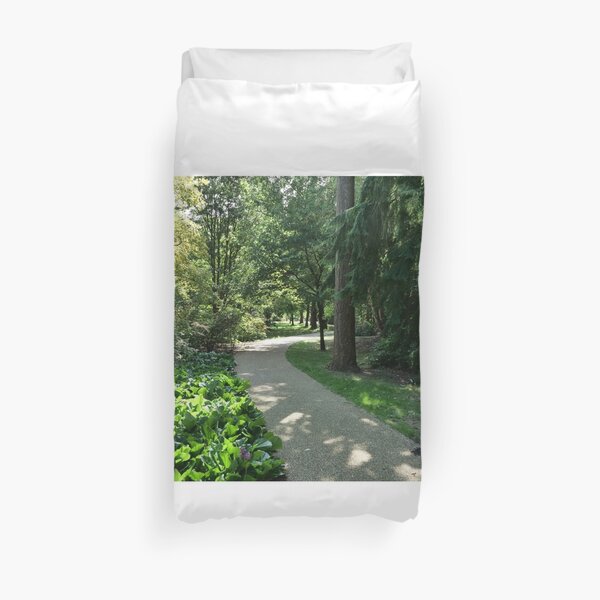 Garden path looks beautiful in sunlight Duvet Cover