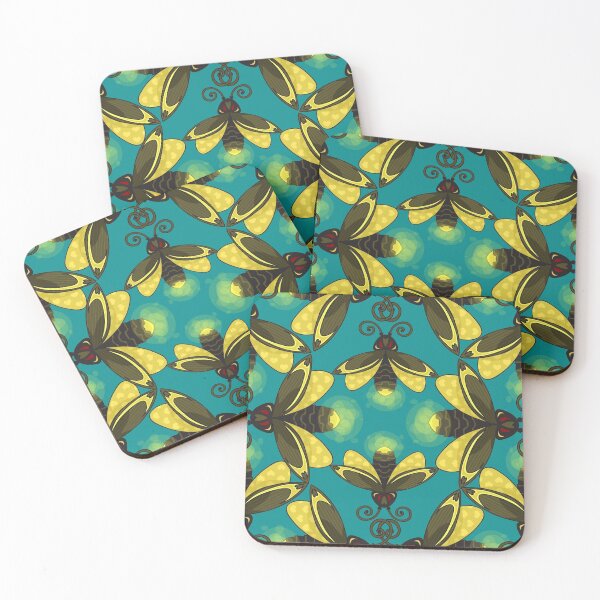 Item preview, Firefly in blue green Damask designed and sold by labrattish.
