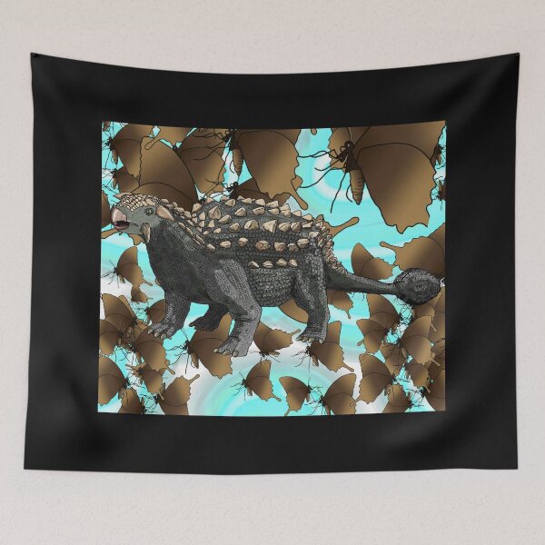 Item preview, Dinosaur Ankylosaurus And Butterflies designed and sold by joanstratton.