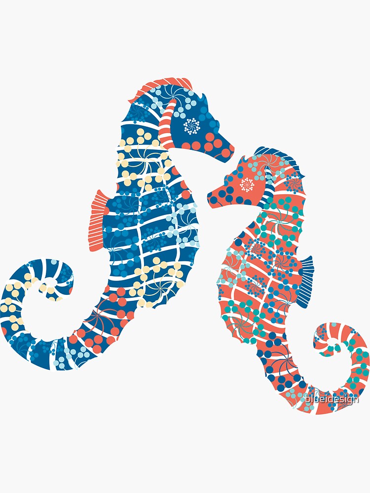 Seahorses Marine Coral Texture by blueidesign