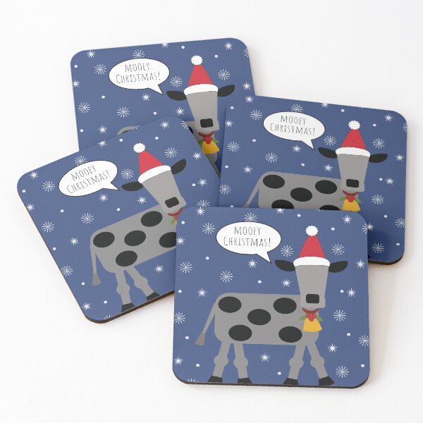 Item preview, Gray Spotted Cow - Mooey Christmas designed and sold by Laura Pugh.
