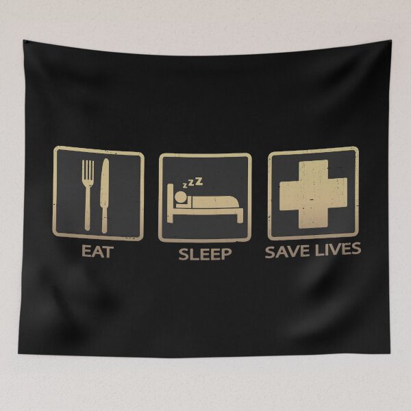 Item preview, Eat Sleep Save Lives designed and sold by PulpyCrap.