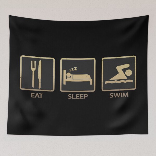 Item preview, Eat Sleep Swim designed and sold by PulpyCrap.