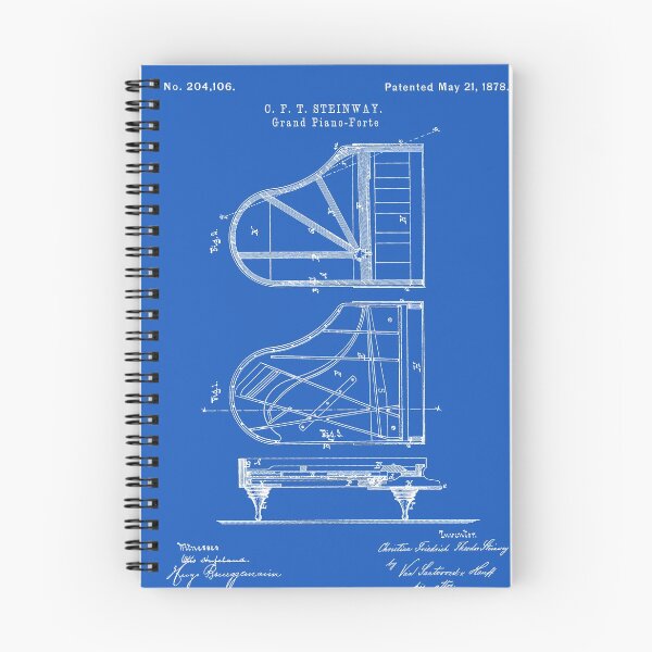 Item preview, Grand Piano Forte Patent 1878 - White designed and sold by InkedArtPrints.
