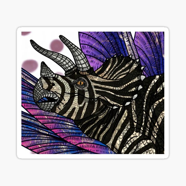 Dinosaur Triceratops Head Sticker