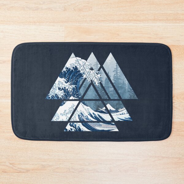 Item preview, The Great Sacred Geometry Triangles - Misty Forest Wave designed and sold by maryedenoa.