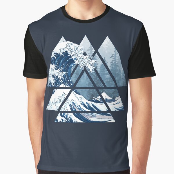 Aperçu de l'œuvre Les grands triangles de la géométrie sacrée - Misty Forest Wave créée et vendue par maryedenoa.