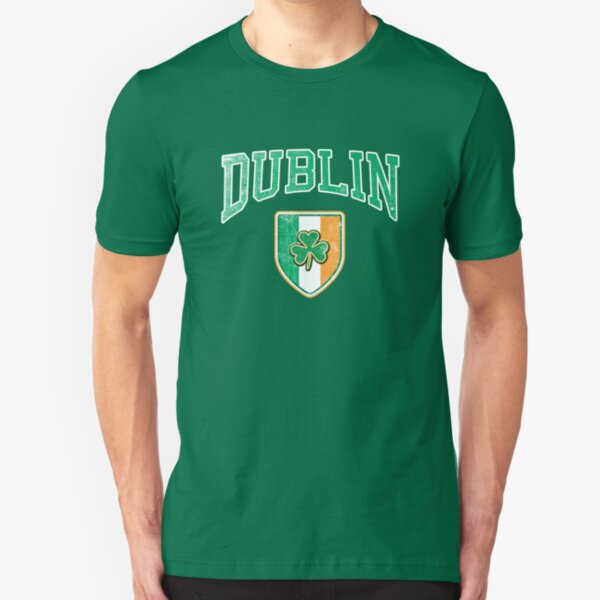 Dublin, Ireland with Shamrock Slim Fit T-Shirt