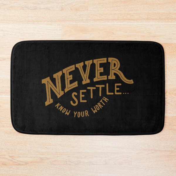 Aperçu de l'œuvre Motivational Inspirational and Positive quote - Never settle know your worth typography text art by Word Fandom - wordfandom créée et vendue par Kerry Pritchard.