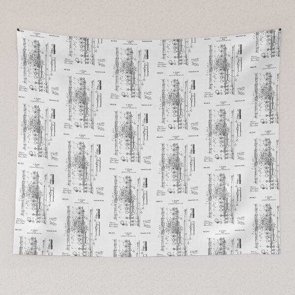 Item preview, Flute Patent 1908 - Black designed and sold by InkedArtPrints.