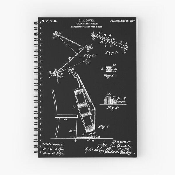 Item preview, Violoncello Support Patent 1909 - White designed and sold by InkedArtPrints.