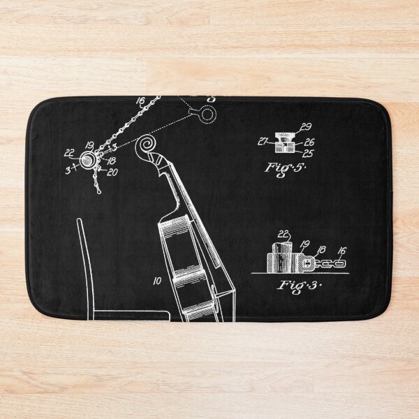 Item preview, Violoncello Support Patent 1909 - White designed and sold by InkedArtPrints.