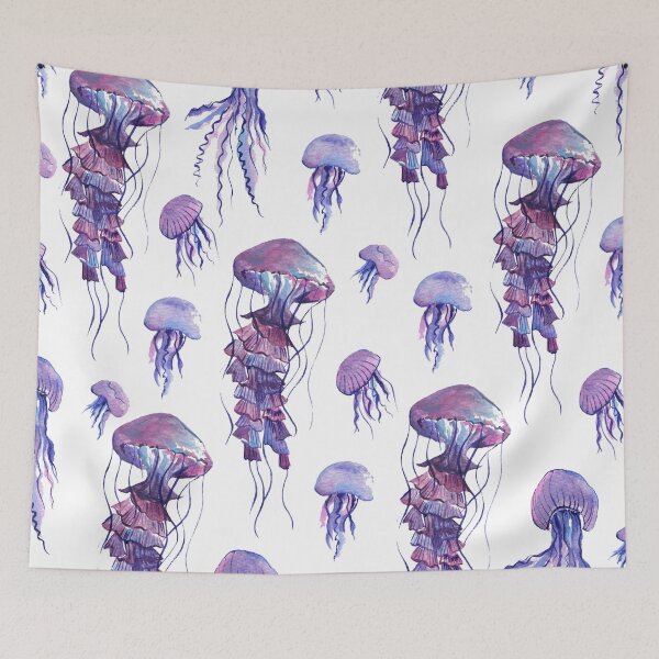 Item preview, Jellyfish | Blue | Watercolour designed and sold by Blessed Be Your Name.
