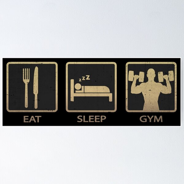 Item preview, Eat Sleep GYM designed and sold by PulpyCrap.