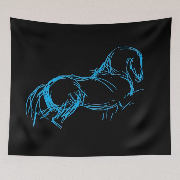 Aperçu de l'œuvre Stallion Stallion, version cyan créée et vendue par NinGaui.