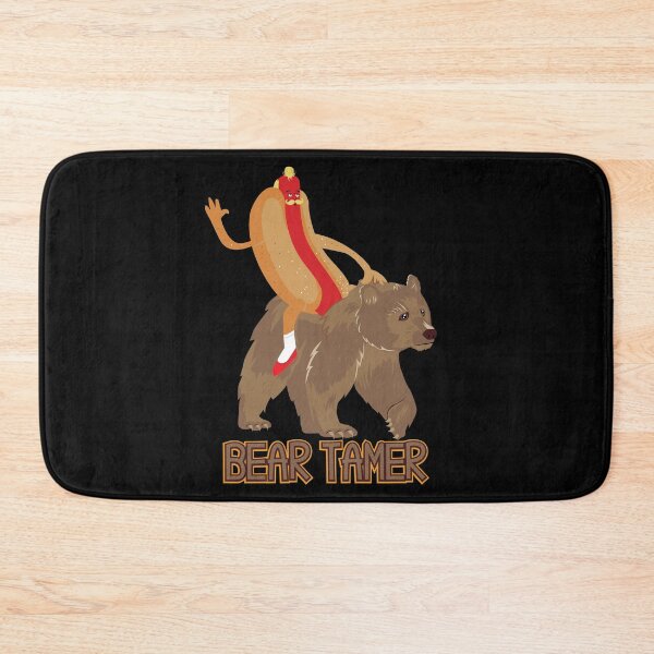 Item preview, Hot Dog Bear Tamer. Hot Dog Riding A Bear Funny print designed and sold by tronictees.