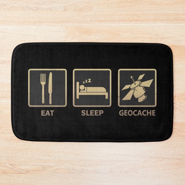 Item preview, Eat Sleep Geocache designed and sold by PulpyCrap.