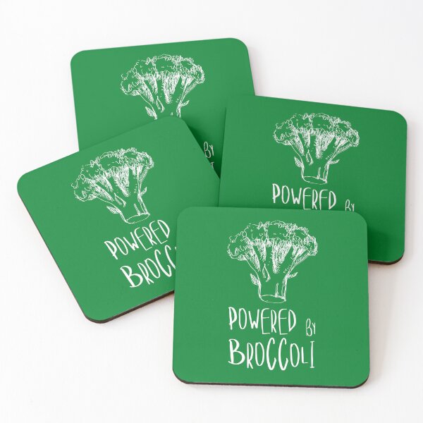 Item preview, Powered By Broccoli Funny Design Vegan Vegetarian Cute Gift designed and sold by FunnySunny T-Shirts.