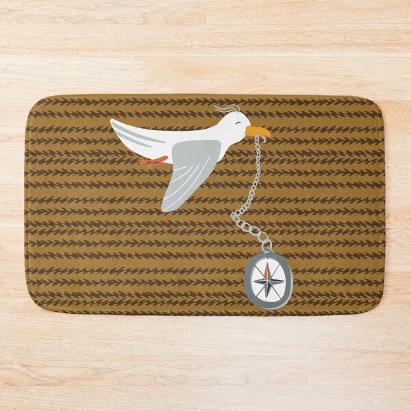 Item preview, Funny seagull fleeing with compass in beak designed and sold by Marlene Wagenhofer.