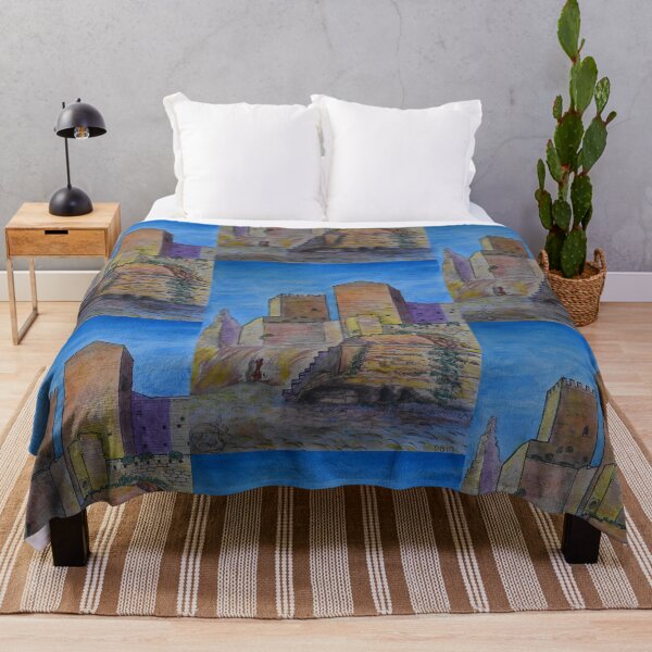 Item preview, Watercolor Sketch - Castello di Lombardia, Enna, Sicily designed and sold by Igor Pozdnyakov.