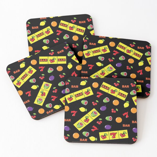 Item preview, Casino Lucky Slots Cherry Melon Lemon Fruit Pattern designed and sold by HotHibiscus.