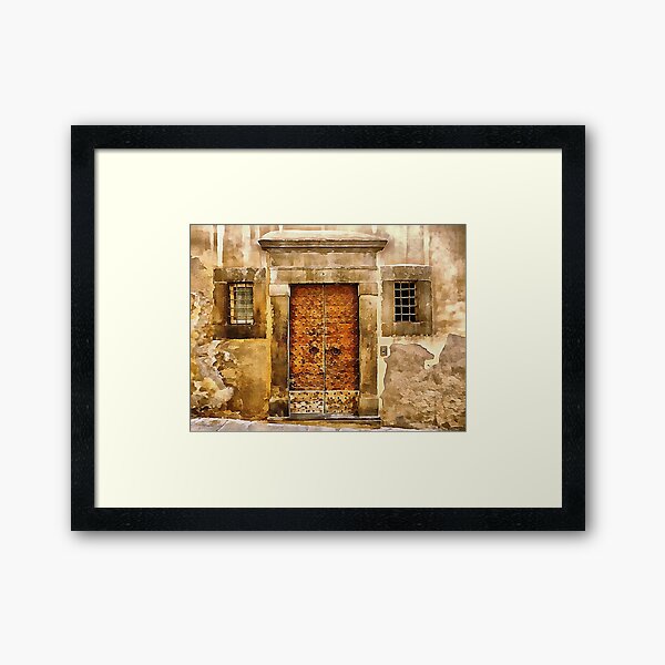 Old Door Cortona Framed Art Print