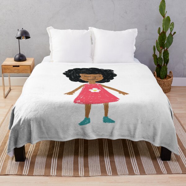 Item preview, Afro natural hair black girl kid drawing designed and sold by trajeado14.