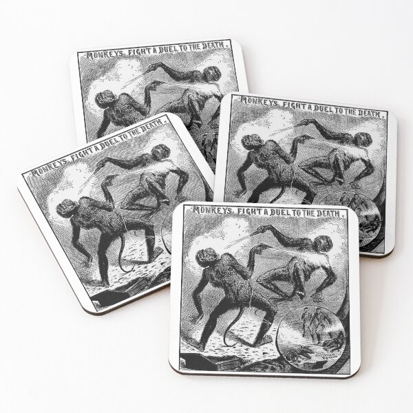 Item preview, Monkeys fight a duel to the death designed and sold by PeterAndrew.