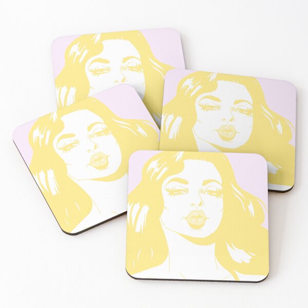 Item preview, Yellow Pin-up Pop Art Drawing designed and sold by junepillows.