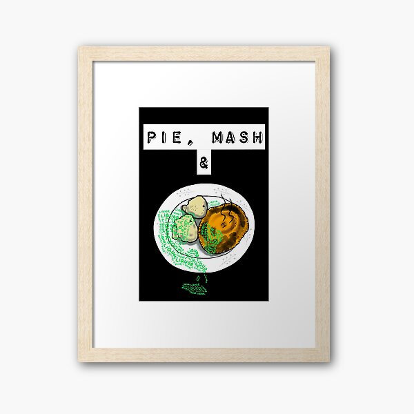 Pie Mash and Liquor London Cockney Food Framed Art Print