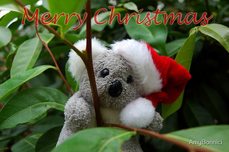 koala in christmas tree