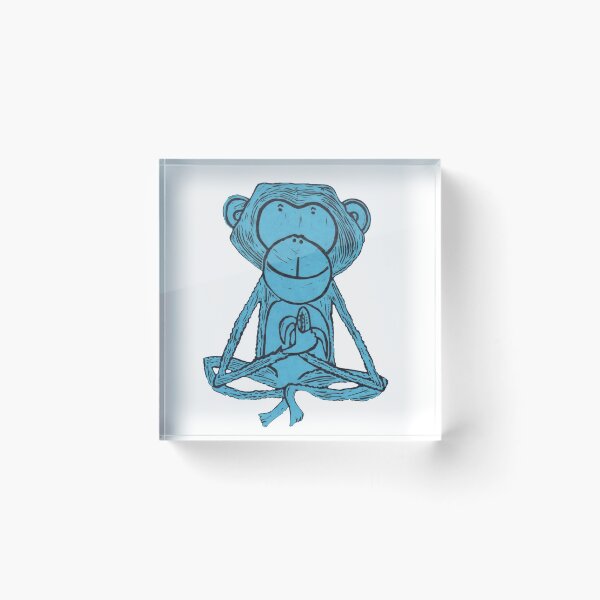 Item preview, Monkey, Cheeky Monkey, blue designed and sold by krisevansart.