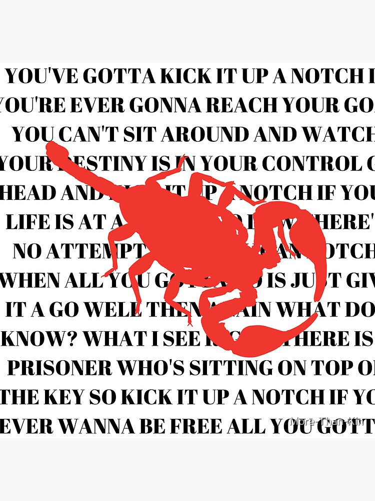 "Kick It Up A Notch" Sticker for Sale by MoreThanKin Redbubble