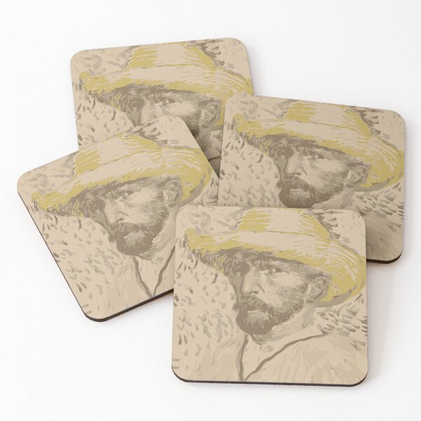 Item preview, Self-portrait with Straw Hat by Vincent van Gogh designed and sold by elforzi.