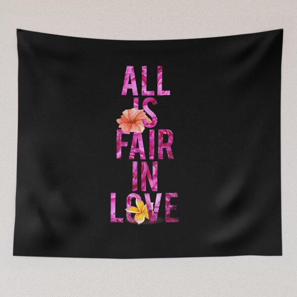 Item preview, All is fair in Love - Love inspirational quote Pink decorative Greetings designed and sold by Bebichic.
