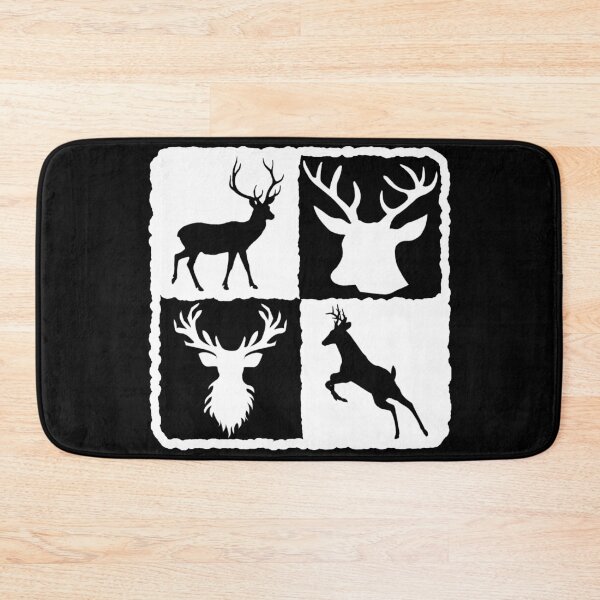 Item preview, Deer silhouettes in a white and black square designed and sold by joseartgel.