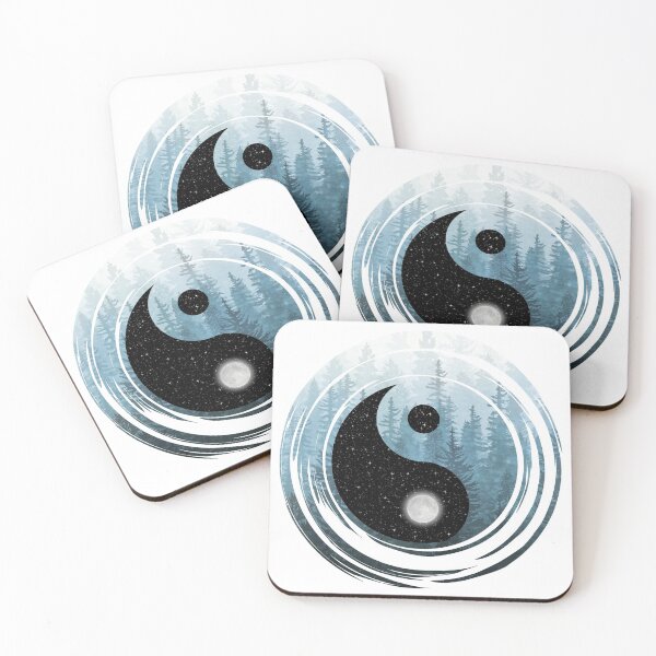 Item preview, Yin Yang Misty Forest Night designed and sold by maryedenoa.