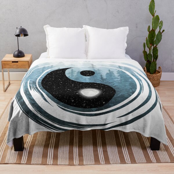 Item preview, Yin Yang Misty Forest Night designed and sold by maryedenoa.