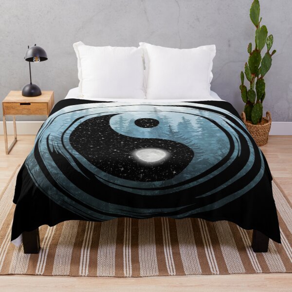 Item preview, Yin Yang Misty Forest Night designed and sold by maryedenoa.