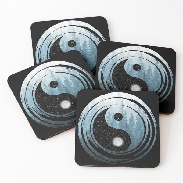 Item preview, Yin Yang Misty Forest Night designed and sold by maryedenoa.