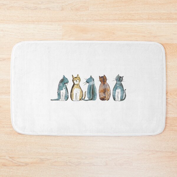 Item preview, Watercolour retro cats in line - by Escarlata Fuster designed and sold by escarlatafuster.
