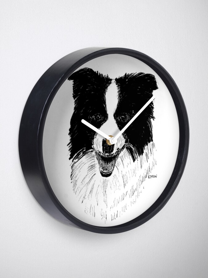 Alternate view of Border Collie - Clock Clock