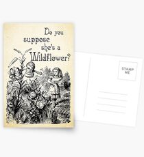 Alice im Wunderland-Zitat - Sie ist ein Wildflower - 0113 Postkarten