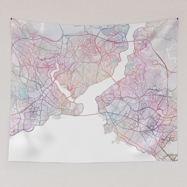 Item preview, Istanbul Map, Istanbul Turkey, Travel, Traveler Gift  designed and sold by TheRedFinch.