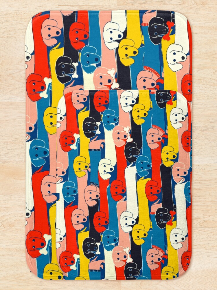 Alternate view of COLORED CUTE DOGS PATTERN 2 Bath Mat