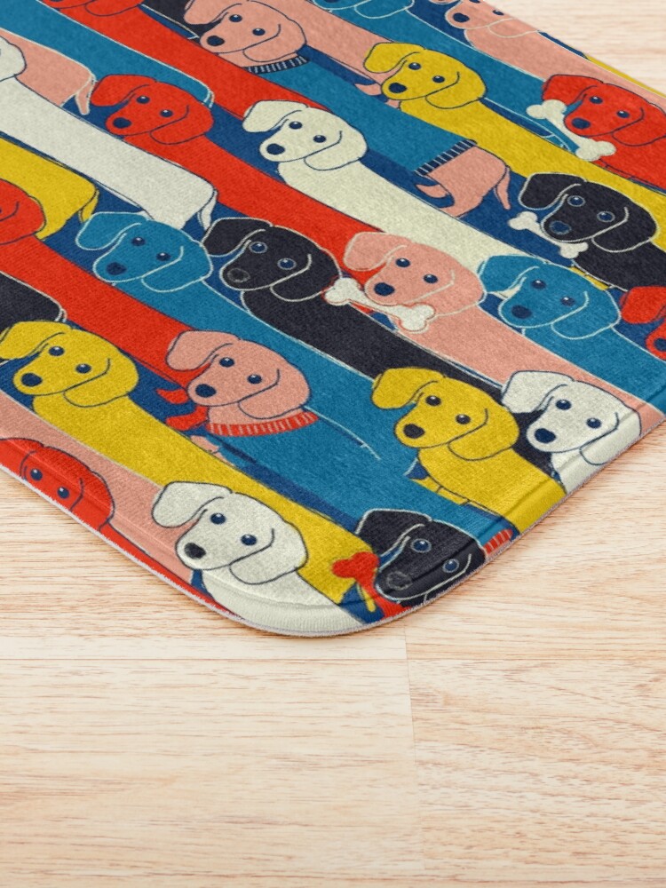 Alternate view of COLORED CUTE DOGS PATTERN 2 Bath Mat