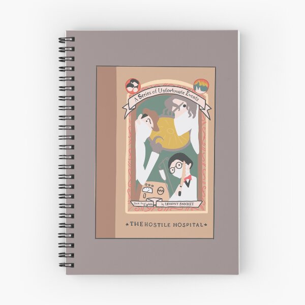 Item preview, The Hostile Hospital Book Cover - silver designed and sold by HolyCatsDesign.