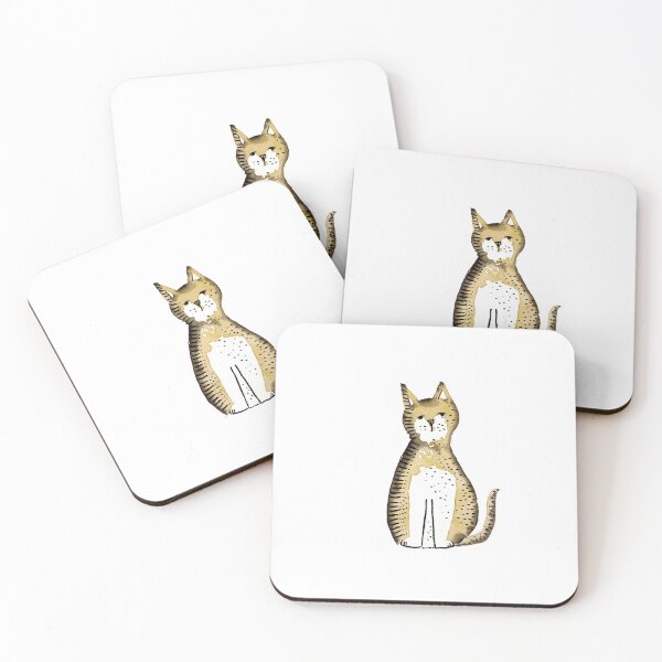 Item preview, watercolour mustard cat - by Escarlata Fuster designed and sold by escarlatafuster.