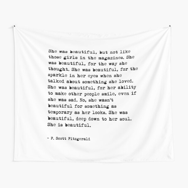 Item preview, She was beautiful - Fitzgerald quote designed and sold by corbrand.