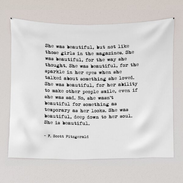 Item preview, She was beautiful - Fitzgerald quote designed and sold by corbrand.